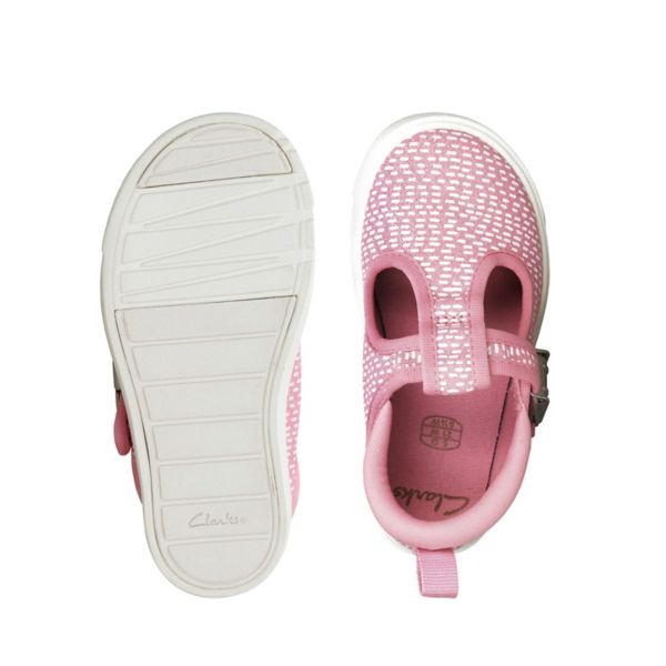 Clarks Girls City Spark Toddler Canvas Pink | CA-7240635